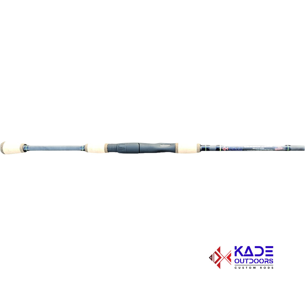Carbon Core Walleye rod with high modulus carbon fiber blank and Seaguide Alien reel seat