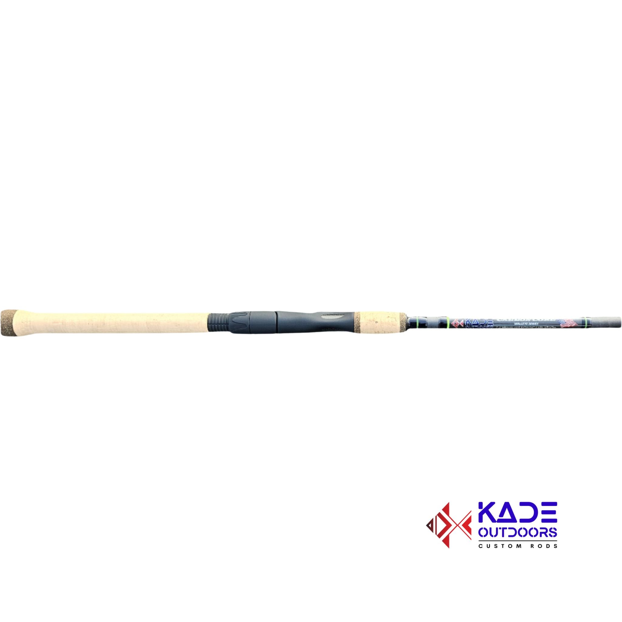 Custom Carbon Core Walleye Spinning Rod – Medium Light Extra Fast (MLX – KADE Outdoors Custom Rods
